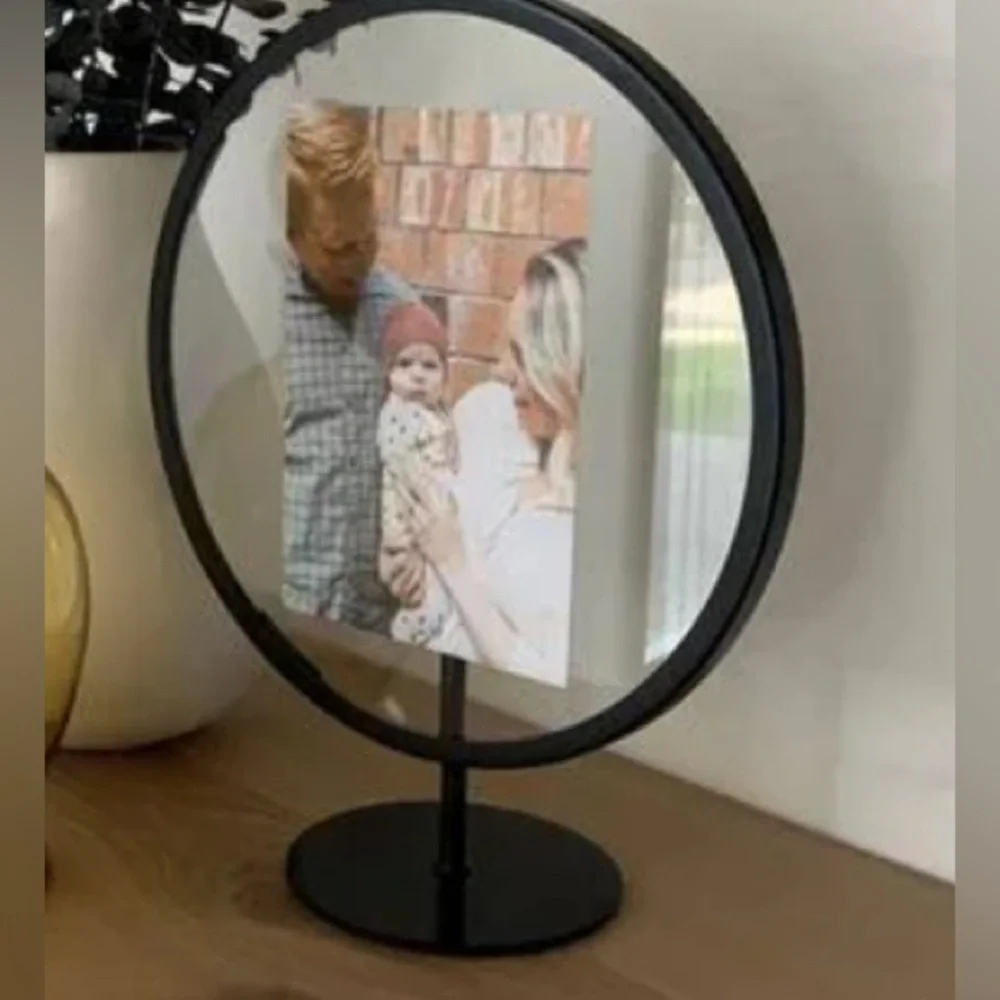 Round Infinity Frame Black 8” Floating design with removable stand by Umbria